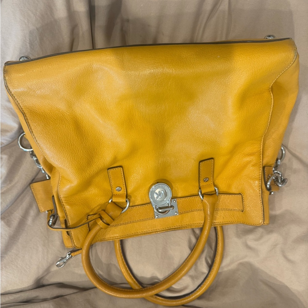 MICHAEL Michael Kors Yellow Leather Tote